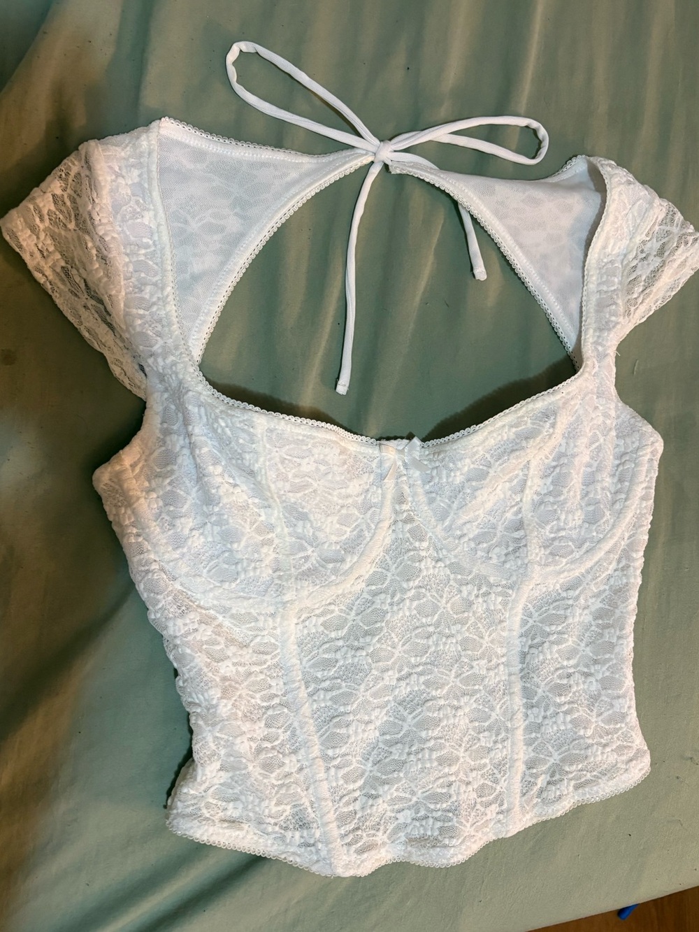 Garage White Lace Corset / Bustier Top